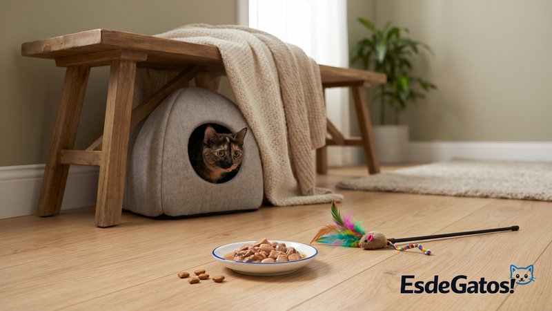 gato en su casa