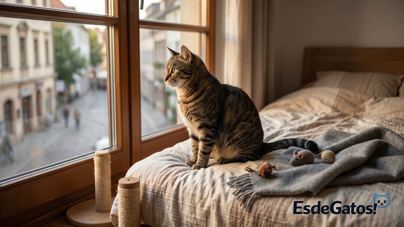 gato mirando ventana