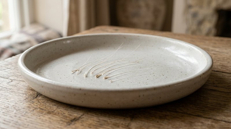 Un primer plano de los bigotes de un gato sobre un plato ancho y poco profundo, con las vibrisas bien visibles y sin toc