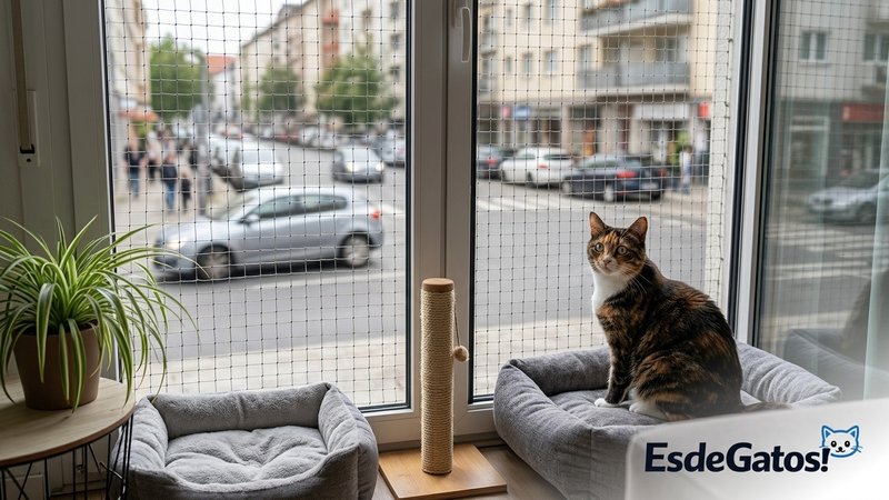 gato mirando la calle