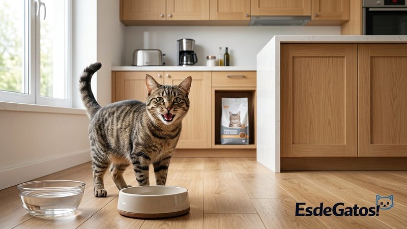 gato pide comida