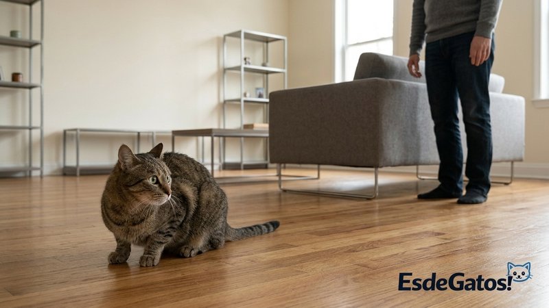 Un gato en una sala sin buenos refugios