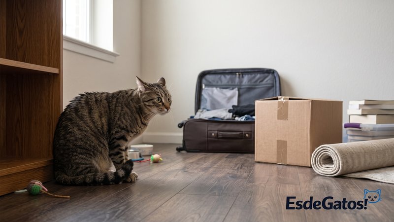 Un gato sentado cerca de una pared o mueble