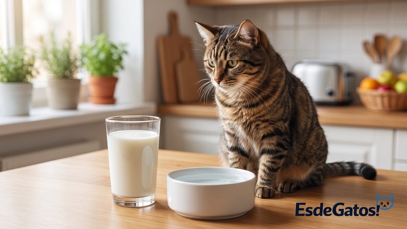 gato y leche