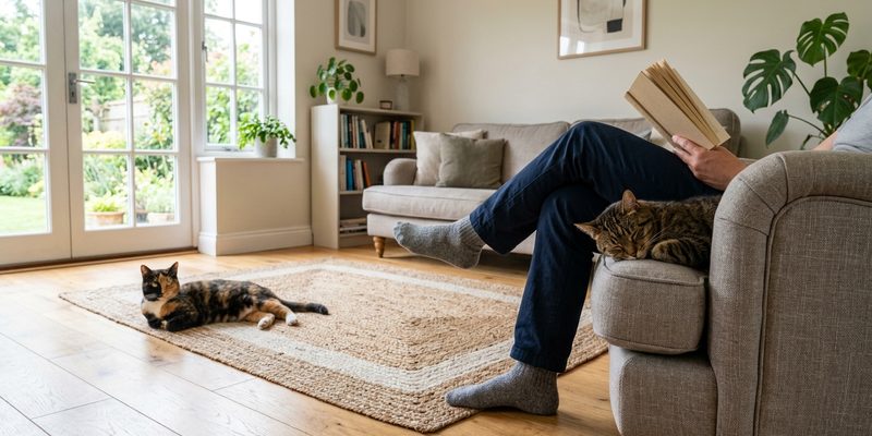 105 two cats resting
