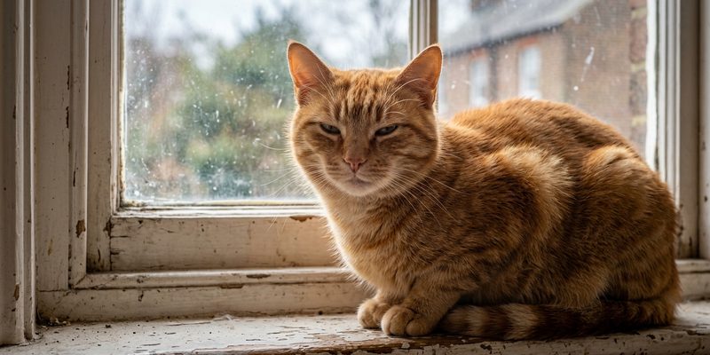 11 orange tabby sitting
