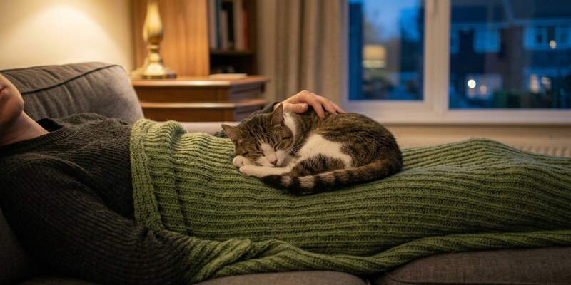 20 cat curled asleep