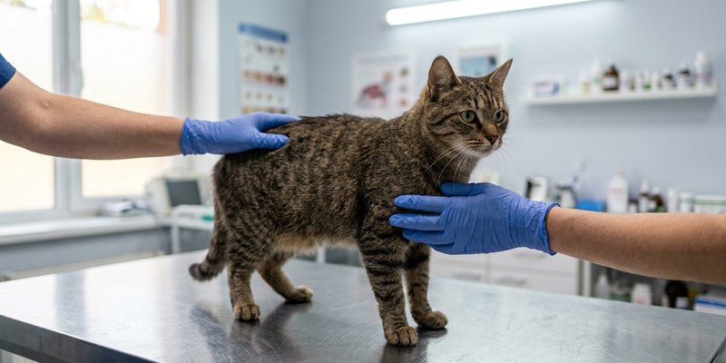56 calm cat standing