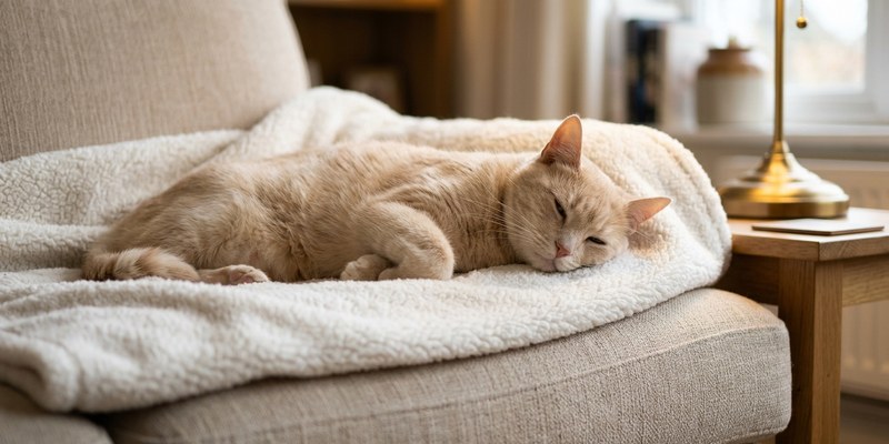 71 cream cat lying