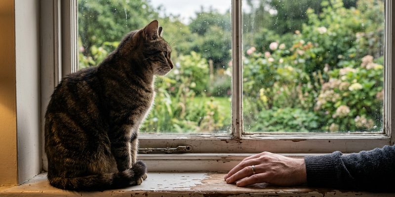 96 tabby cat sitting