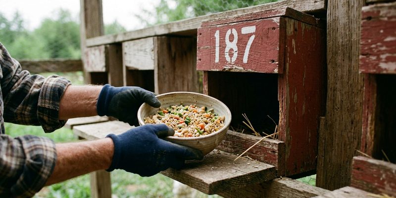 hands setting bowl near