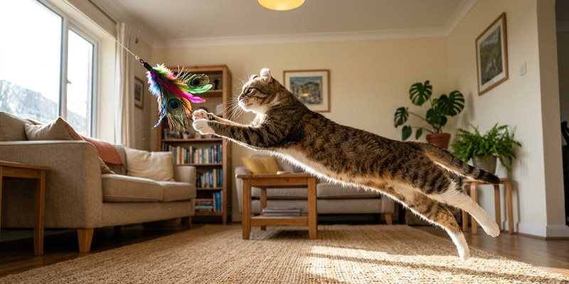 pointed cat leap feather
