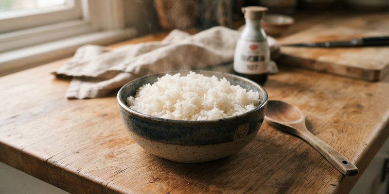 boiled rice in bowl