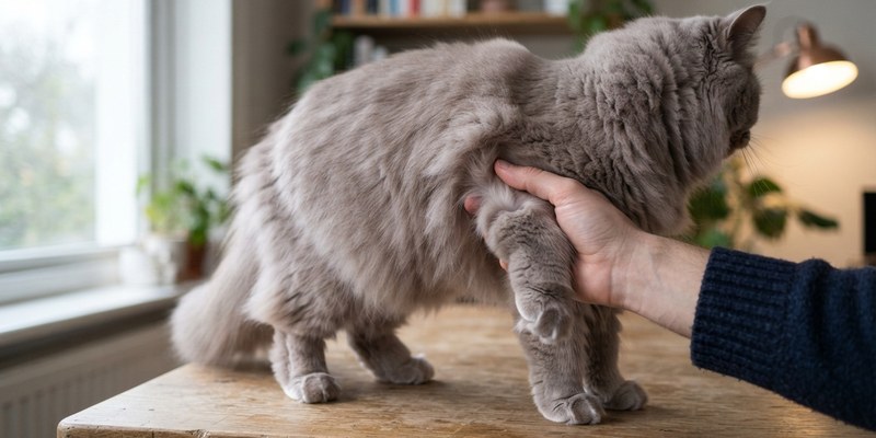 lilac british longhair table