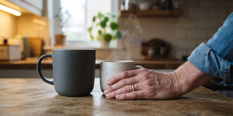 two mugs on table