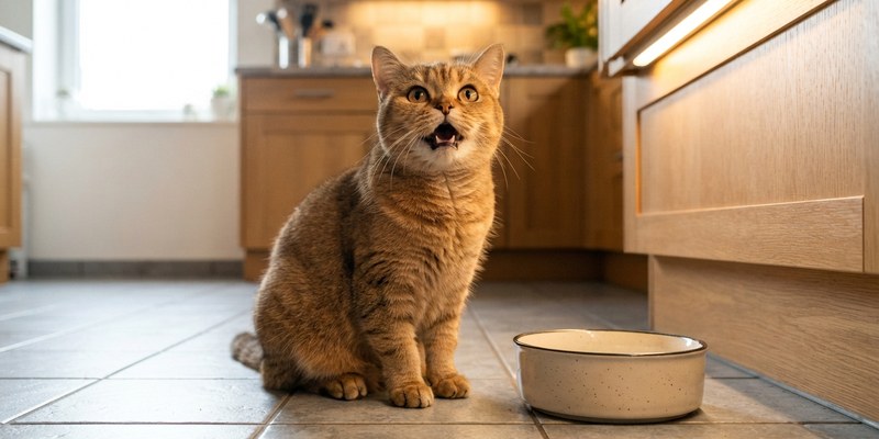 cat sitting beside empty