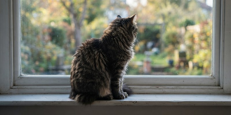 cat sitting on windowsill