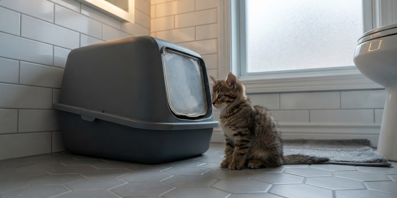 kitten sitting in front