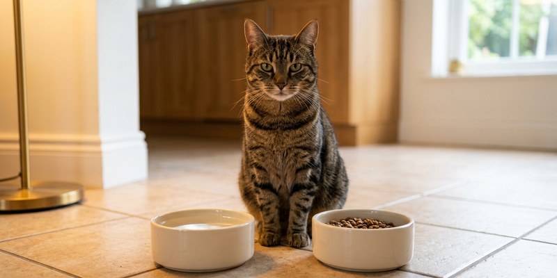 healthy adult cat sitting