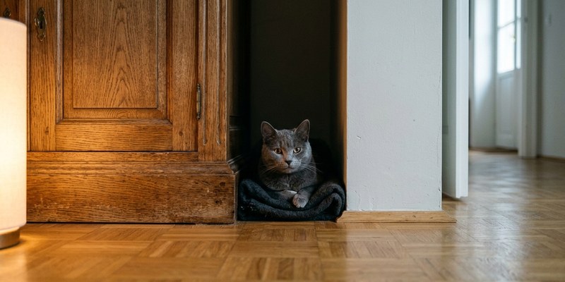gato hueco mueble