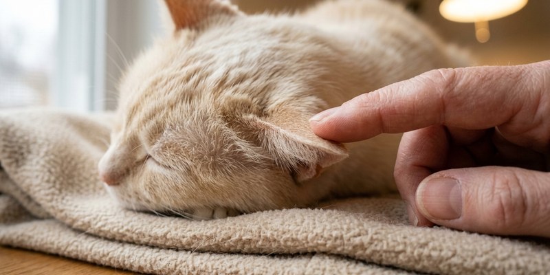 dedos oreja gato