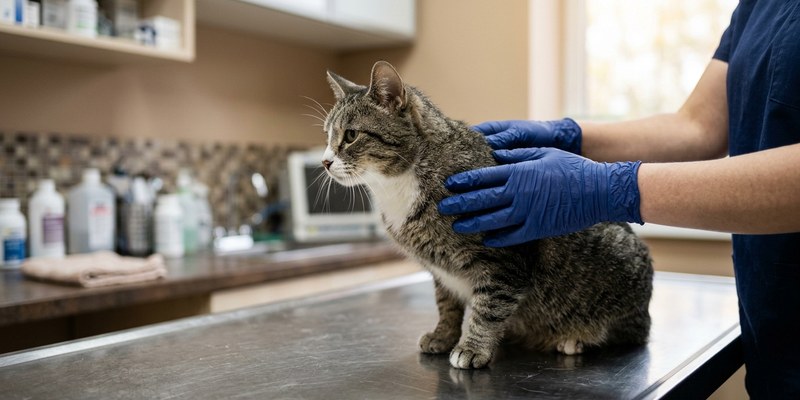 gato mesa veterinario