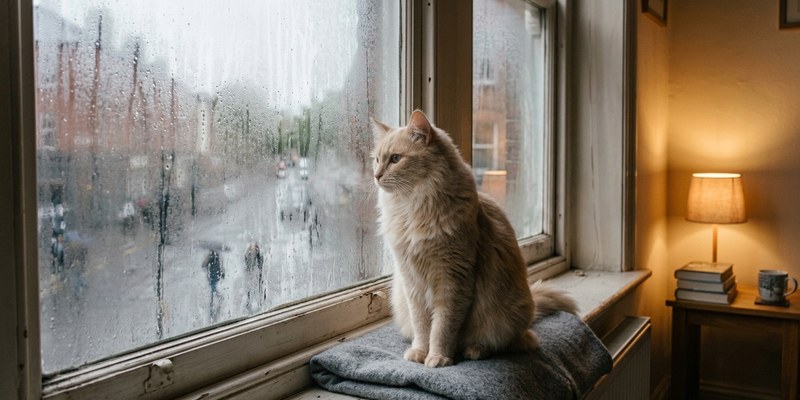 gato sentado en