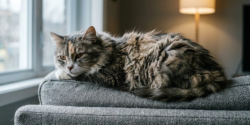 gato anciano pelo