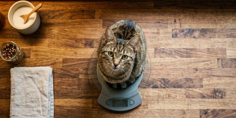 gato sobre bascula