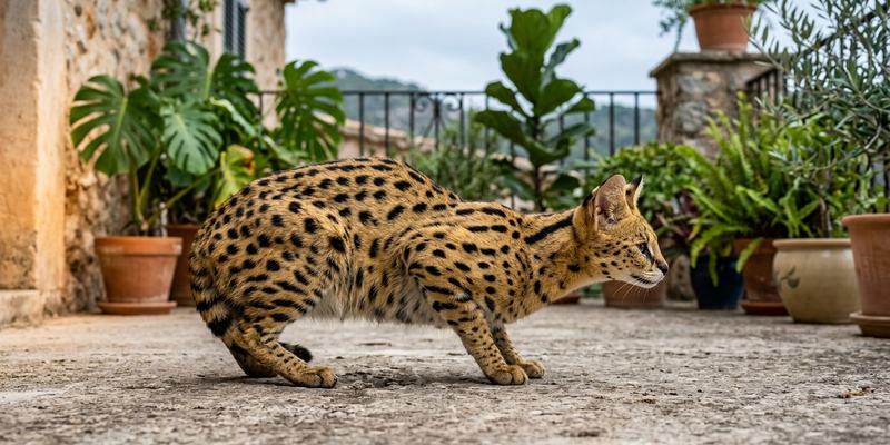 spotted cat hunting on