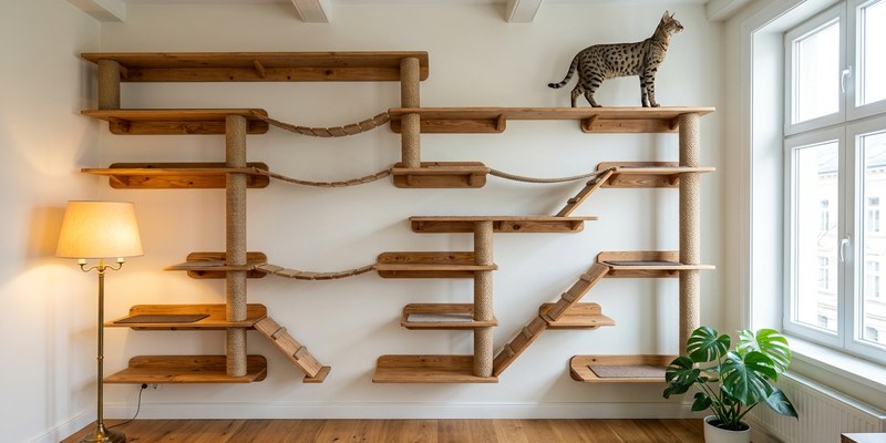 cat standing on wall