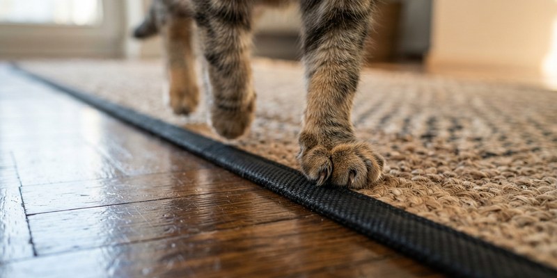 cat paws stepping onto