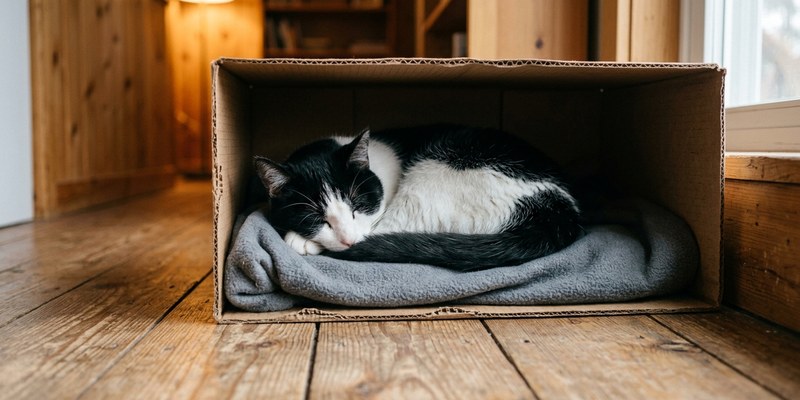 gato en caja