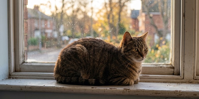 gato en posicion