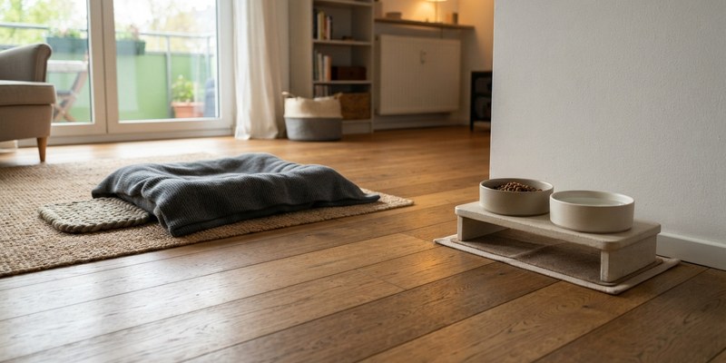 cat living room floor