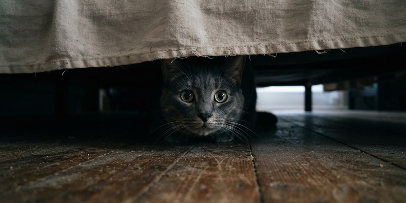 grey cat face under