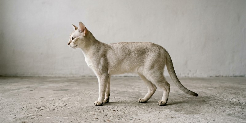 cat standing on concrete