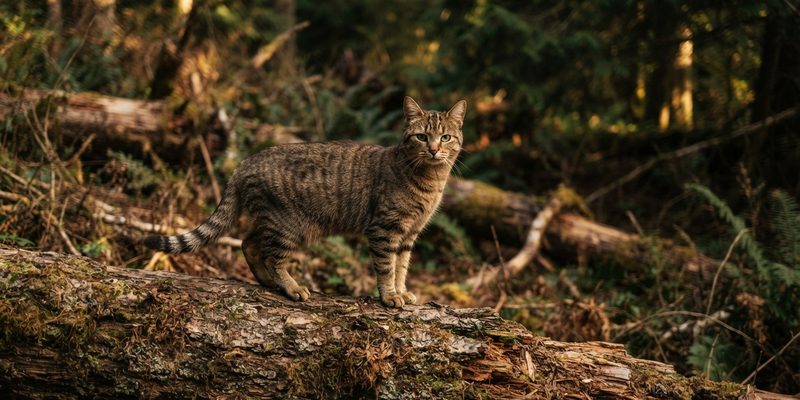 tabby cat standing on