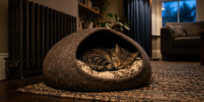 brown cat standing on