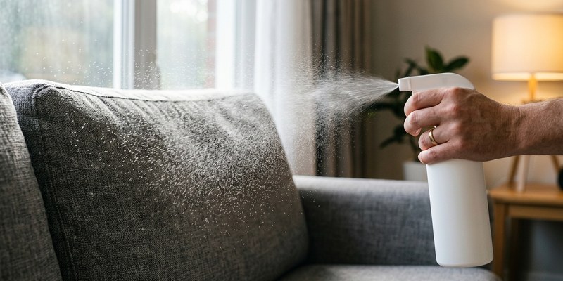mist sprayed from bottle
