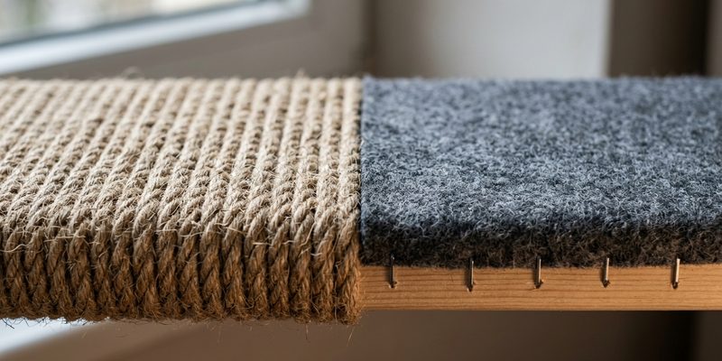 shelf covered with rope
