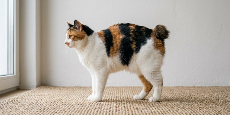 cat standing on sisal