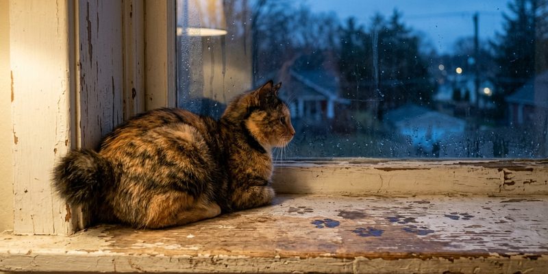 bobtailed cat resting on