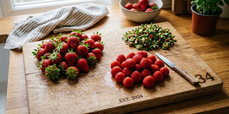 strawberry crowns and clean