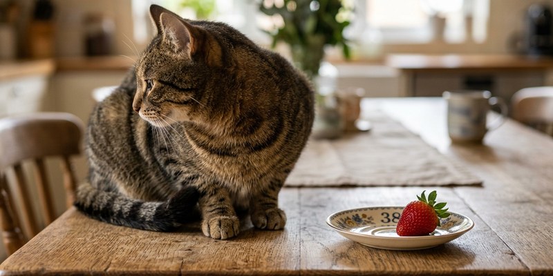 tabby cat turning head