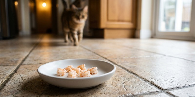 bowl holding prawn flesh