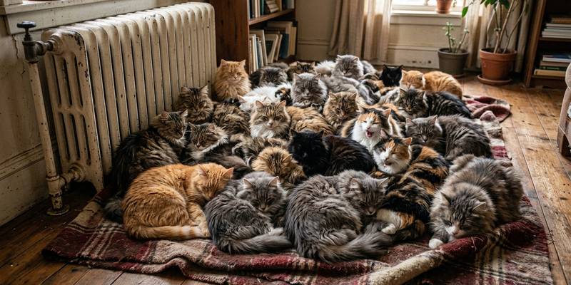 cat resting by radiator