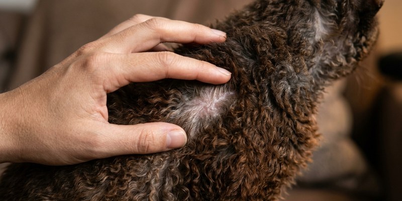 hand parting cat fur
