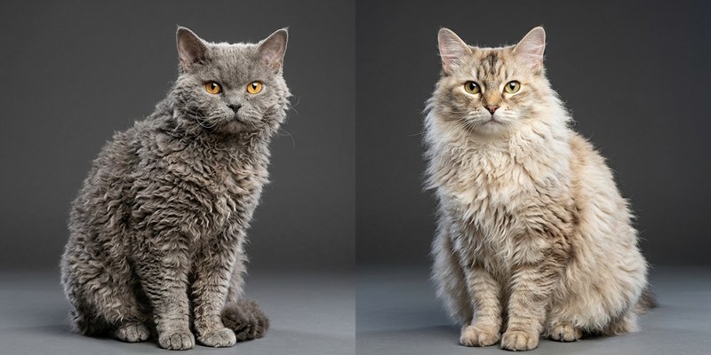 two cats sitting apart