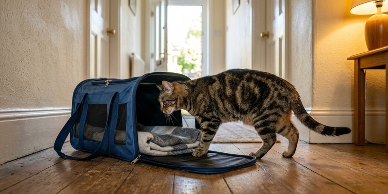 cat stepping into fabric